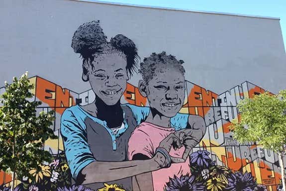 Admire beautiful murals