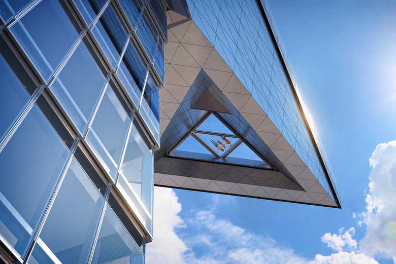 The glass floor at The Edge