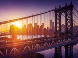 Brooklyn Bridge at sunset