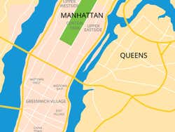 Map of Manhattan's districts