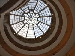Guggenheim Museum spiral ramp and dome