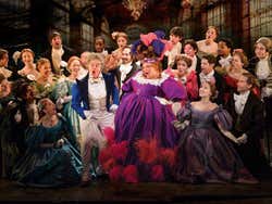 Actors singing in Les Misérables