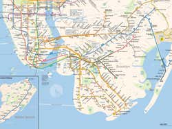 Informational image of New York's subway system map