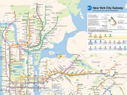 Informational image of New York's subway system map