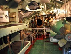 Submarine Growler, torpedo room